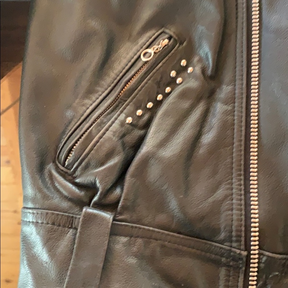 Vintage leather biker jacket - Picture 5 of 8